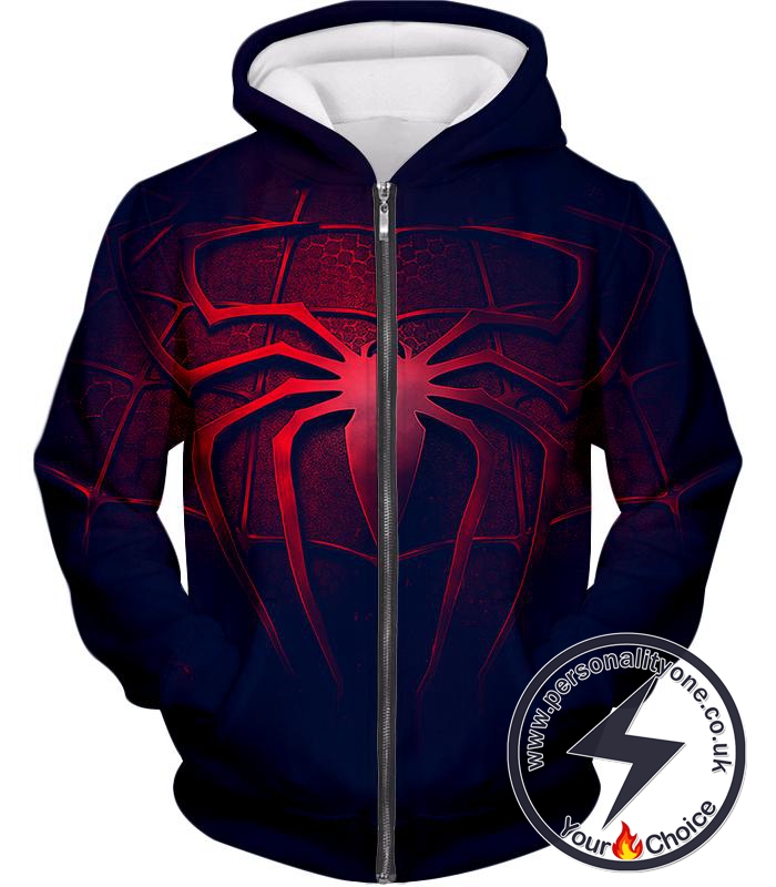 Marvels Favourite Web Shooting Spiderman Cool Promo Zip Up Hoodie